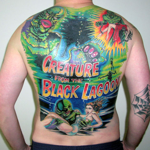 Creature from the Black Lagoon tattoo from checkoutmyink.com