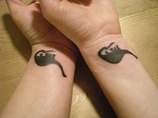 Brontosaurus tattoos from eggandtoast\'s flickr photostream.