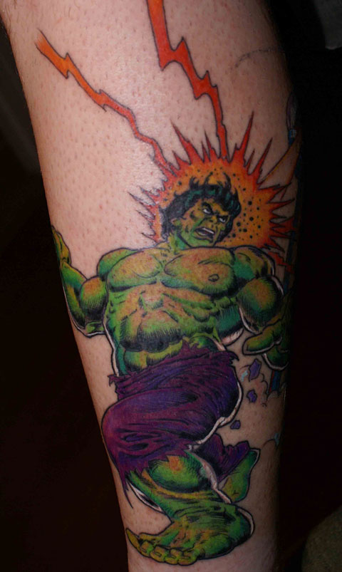 David Spencers Hulk tattoo by Alfie Lamberger from flickr
